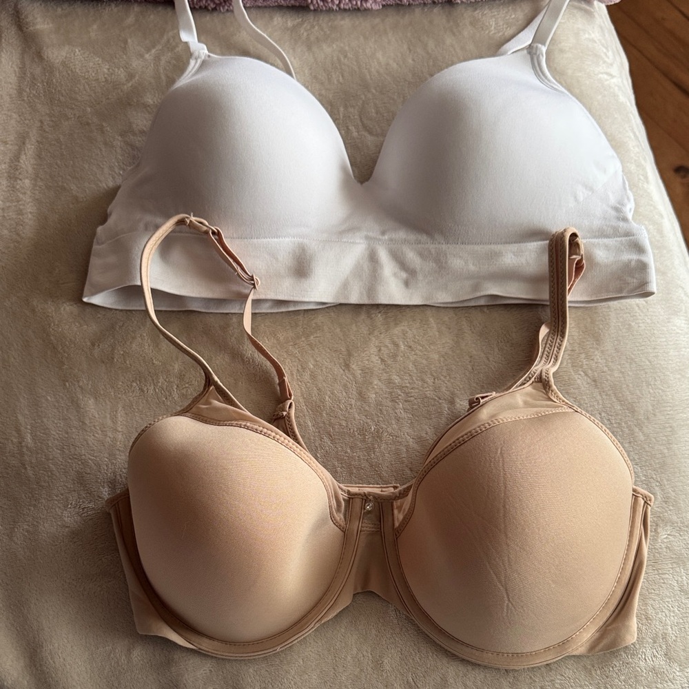 Tan BALI and White NO BOUNDARIES Comfort Bras
